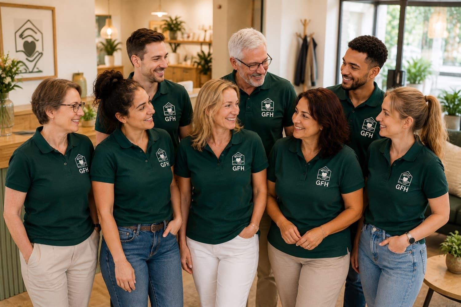 Das Team der GFH – freundliche, vielfältige Mitarbeitende